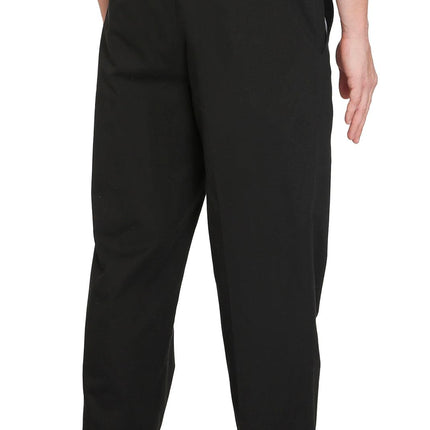 Men's Stretch Waist Chinos with a Hidden Elastic Waist and Flat Front
