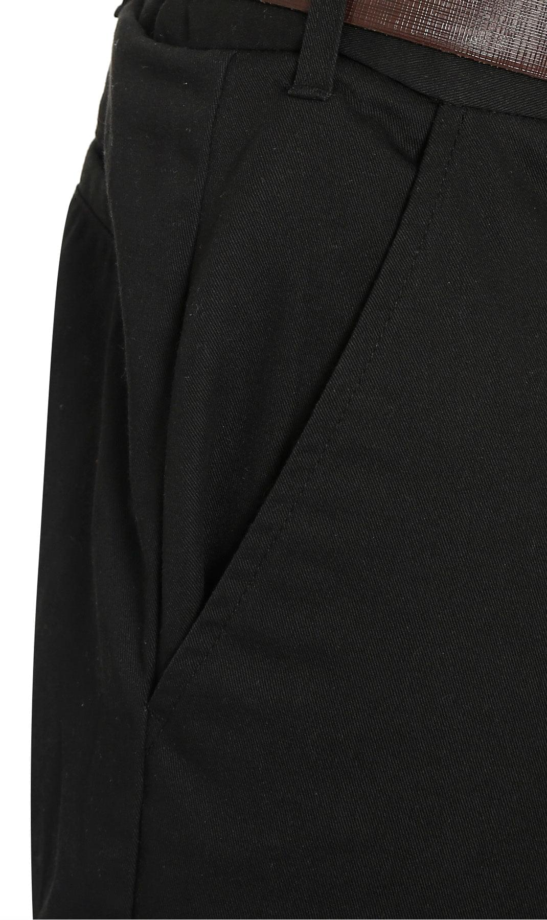 Men's Stretch Waist Chinos with a Hidden Elastic Waist and Flat Front