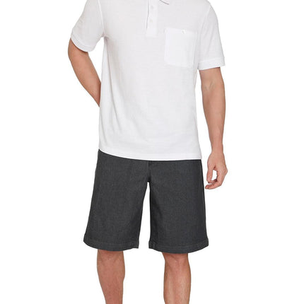 Men's Stretch Waist Pull On Shorts  in Denim and Twill - Free of Buttons & Snaps
