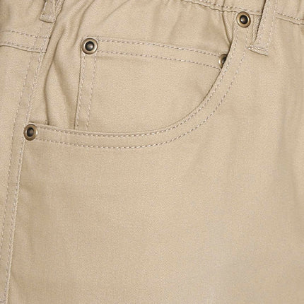 Men's Stretch Waist Pull On Shorts  in Denim and Twill - Free of Buttons & Snaps