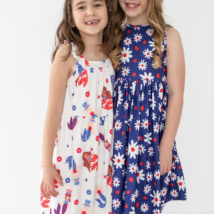 SALE Mer-Made in the USA Ruffle Cross Back Dress