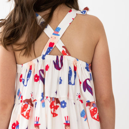 SALE Mer-Made in the USA Ruffle Cross Back Dress