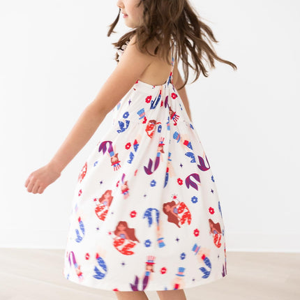 SALE Mer-Made in the USA Ruffle Cross Back Dress