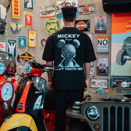 Mickey Mouse Don't Touch Me Graphic Cotton Tee