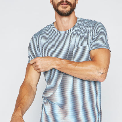 Men's V-Pocket Stripe Tee