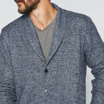 Men's Soft Knit Melange Cardigan Sweater