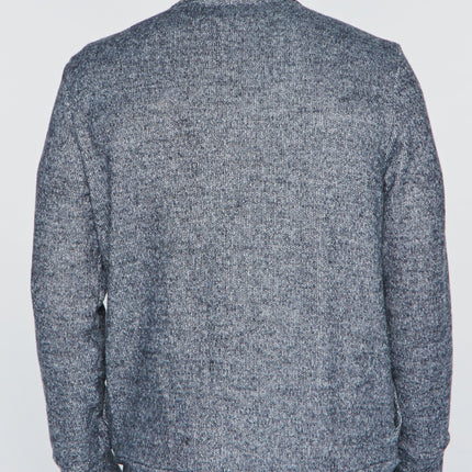 Men's Soft Knit Melange Cardigan Sweater