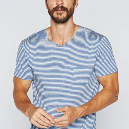 Men's Sailor Pocket Stripe Tee - Blue/White