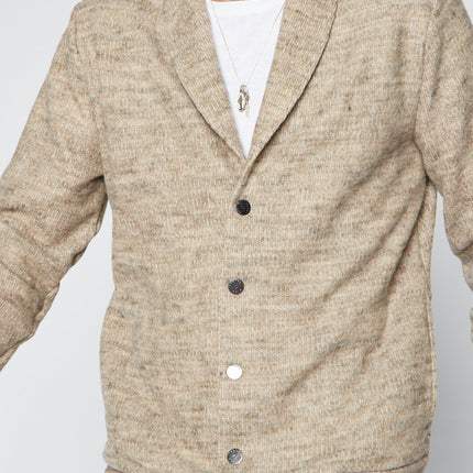 Men's Soft Knit Melange Cardigan Sweater
