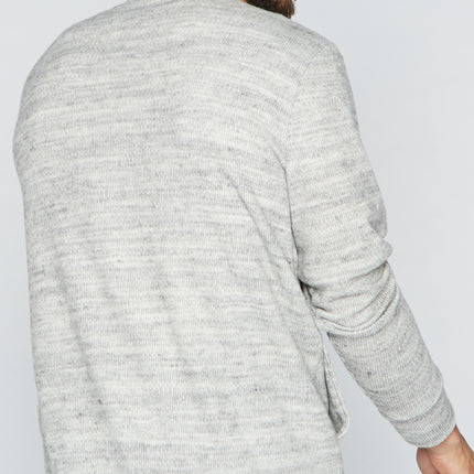 Men's Soft Knit Melange Cardigan Sweater