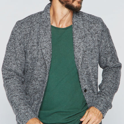 Men's Soft Knit Melange Cardigan Sweater