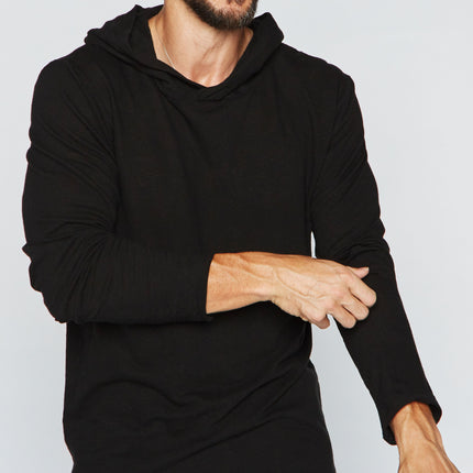 Men's Linen Blend Long Sleeve Hoodie