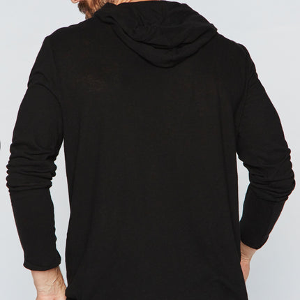 Men's Linen Blend Long Sleeve Hoodie
