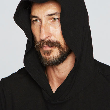 Men's Linen Blend Long Sleeve Hoodie