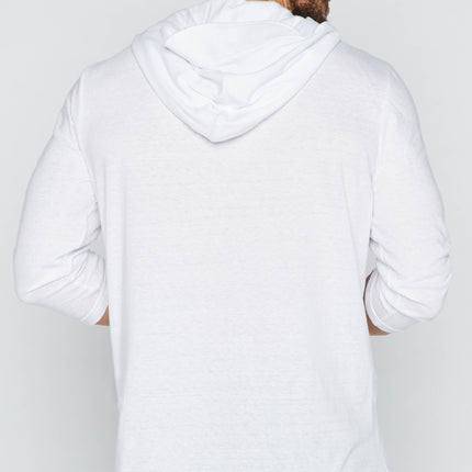 Men's Linen Blend Long Sleeve Hoodie