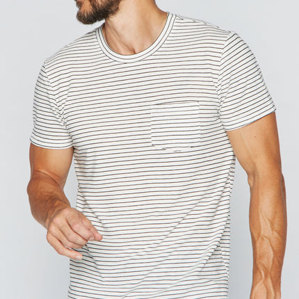 Men's V-Pocket Stripe Tee