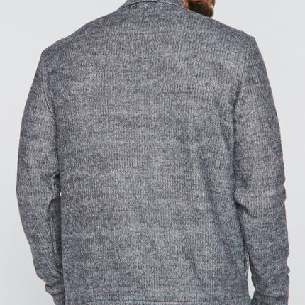 Men's Soft Knit Melange Cardigan Sweater