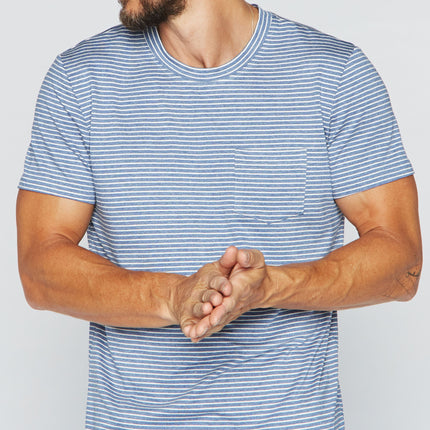 Men's V-Pocket Stripe Tee