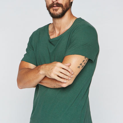 Men's Linen Blend Crew Neck Tee