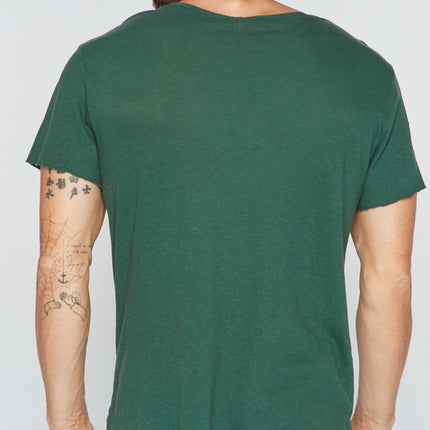 Men's Linen Blend Crew Neck Tee