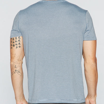 Men's Cross V-Neck Stripe Tee