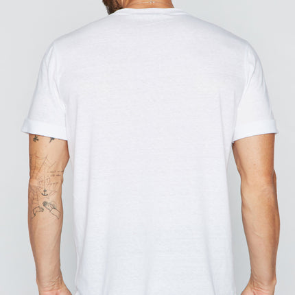 Men's Tri-Blend Stitch Sleeve V-Neck Tee