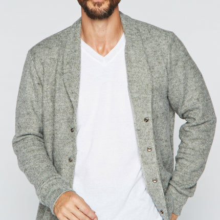 Men's Soft Knit Melange Cardigan Sweater