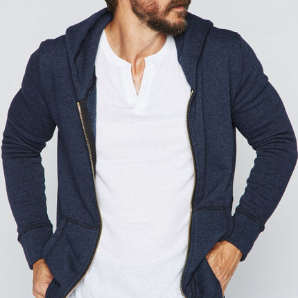 Men's French Terry Zip Front Hoodie