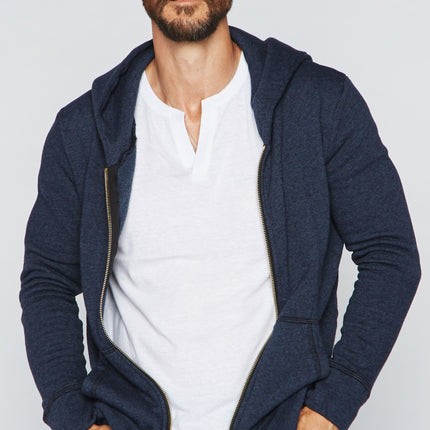 Men's French Terry Zip Front Hoodie