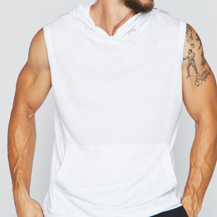 Men's Sleeveless Tri-Blend Hoodie