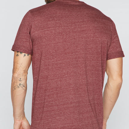 Men's Tri-Blend Stitch Sleeve V-Neck Tee