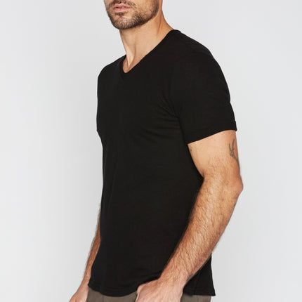 Men's Cotton Linen V-Neck Tee
