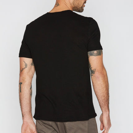 Men's Cotton Linen V-Neck Tee