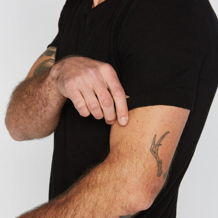 Men's Cotton Linen V-Neck Tee