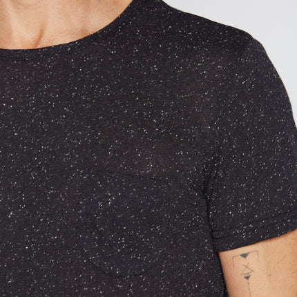 Men's Pocket Sailor Tee - Multi-Dot Black & White
