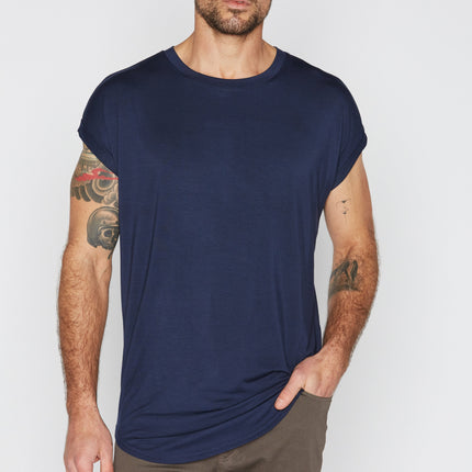 Men's Modal Curved Bottom Crew Tee