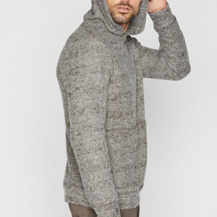 Men's Soft Knit Melange Pullover Hoodie