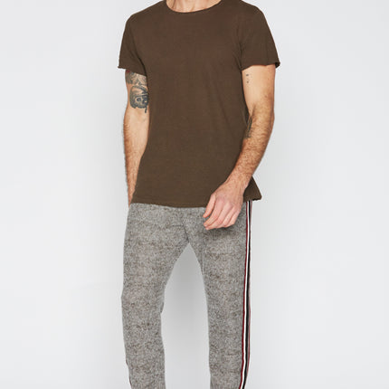 Men's Linen Blend Crew Neck Tee