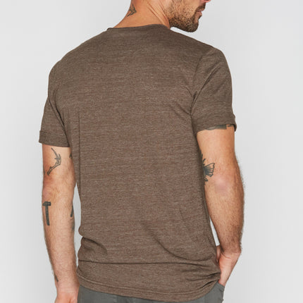 Men's Tri-Blend Stitch Sleeve V-Neck Tee