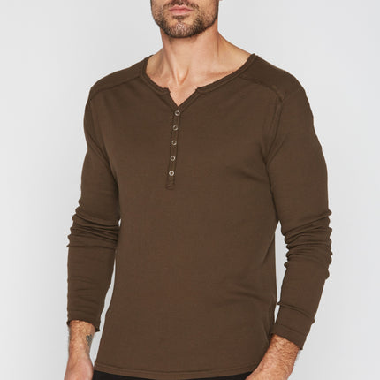 Men's Long Sleeve Henley