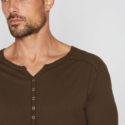 Men's Long Sleeve Henley