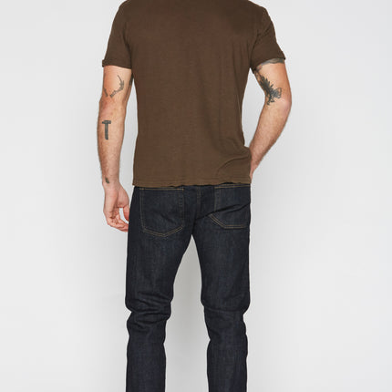 Men's Cotton Linen V-Neck Tee
