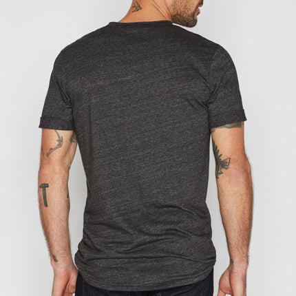 Men's Tri-Blend Stitch Sleeve V-Neck Tee