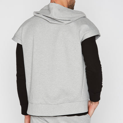 Men's Performance Ponte Zip Front Sleeveless Hoodie