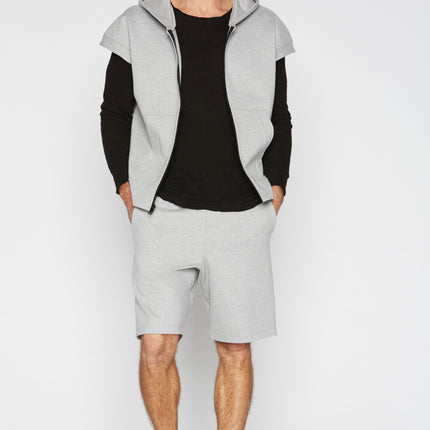 Men's Performance Ponte Zip Front Sleeveless Hoodie