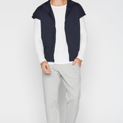 Men's Performance Ponte Zip Front Sleeveless Hoodie
