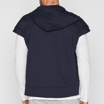 Men's Performance Ponte Zip Front Sleeveless Hoodie