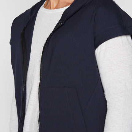 Men's Performance Ponte Zip Front Sleeveless Hoodie