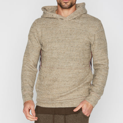 Men's Soft Knit Melange Side Stripe Hoodie