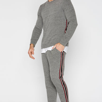 Men's French Terry Stripe Side Cut Off Pant